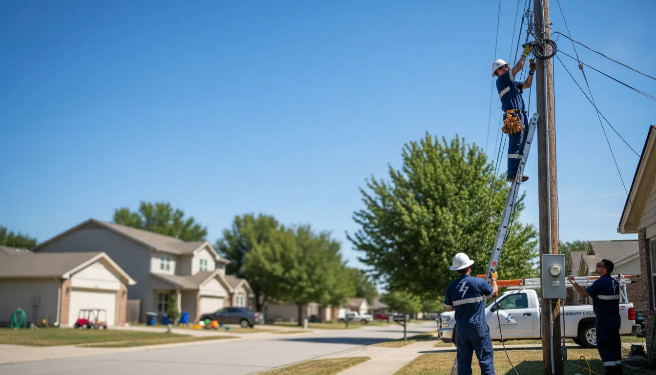 Residential electrician providing installation services in Sunny Side, GA